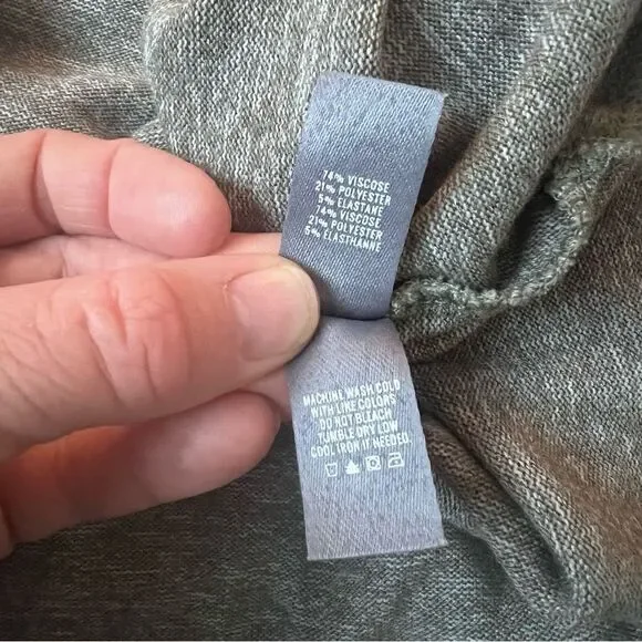 Aerie Green Soft Cozy Scoop Neck Henley Mini Dress - Picture 8 of 8